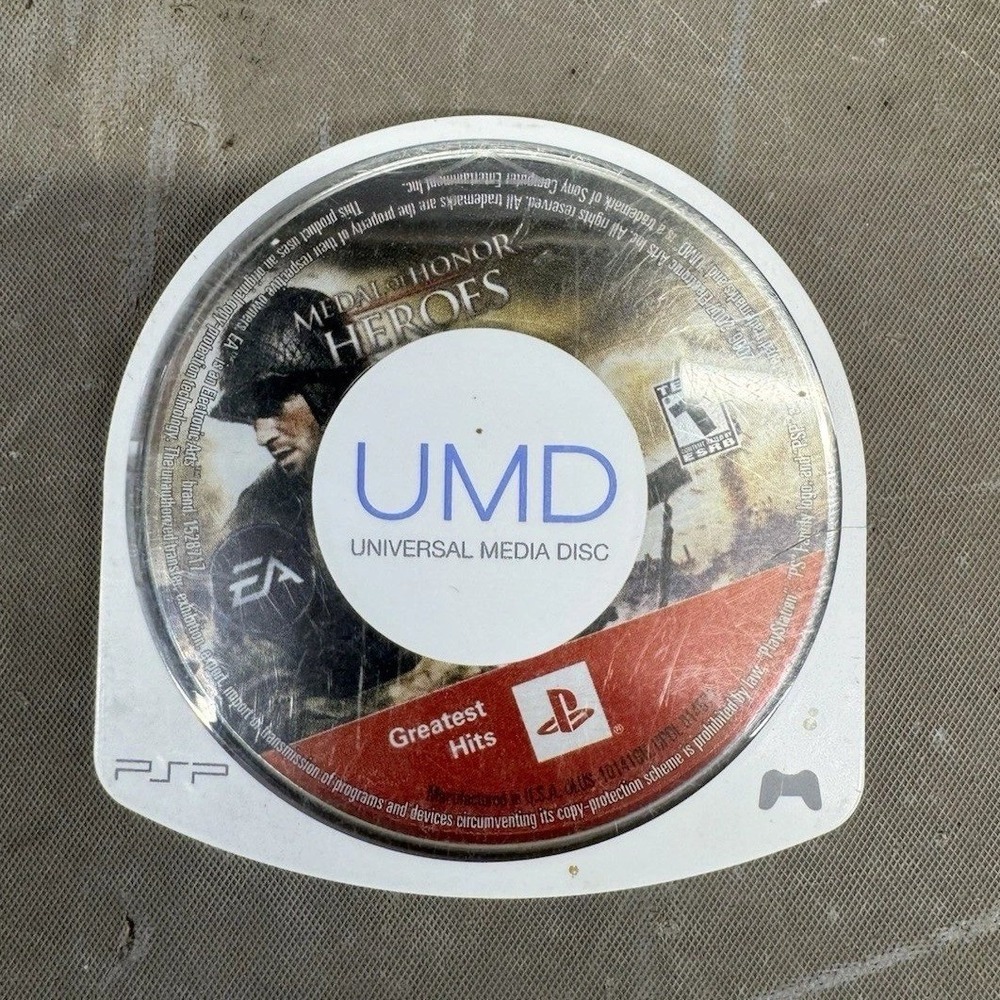 Medal of Honor Heroes Sony PSP UMD Video Game Greatest Hits ULUS-10141 FPS EA